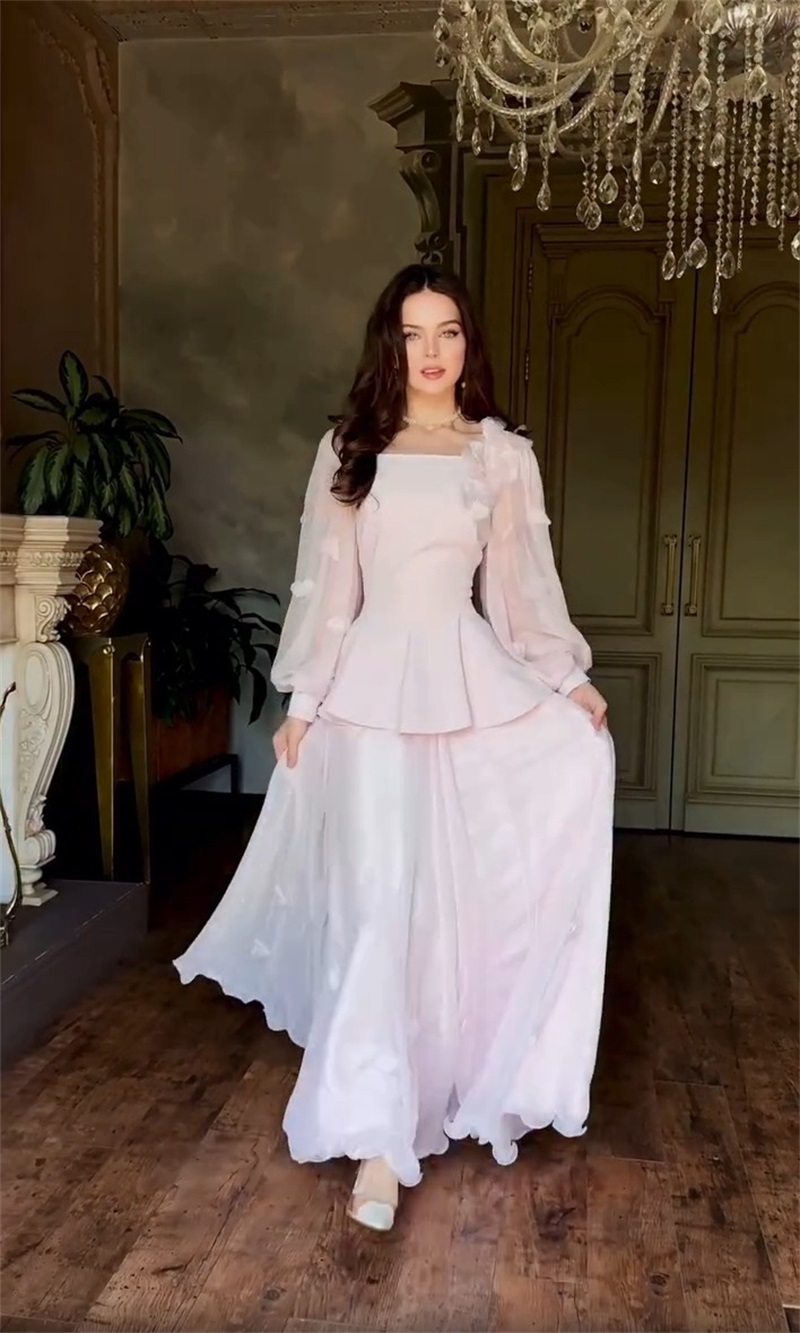 Women Formal Party Wear Dress - Arap Kadın Takım Elbise Etek Seti