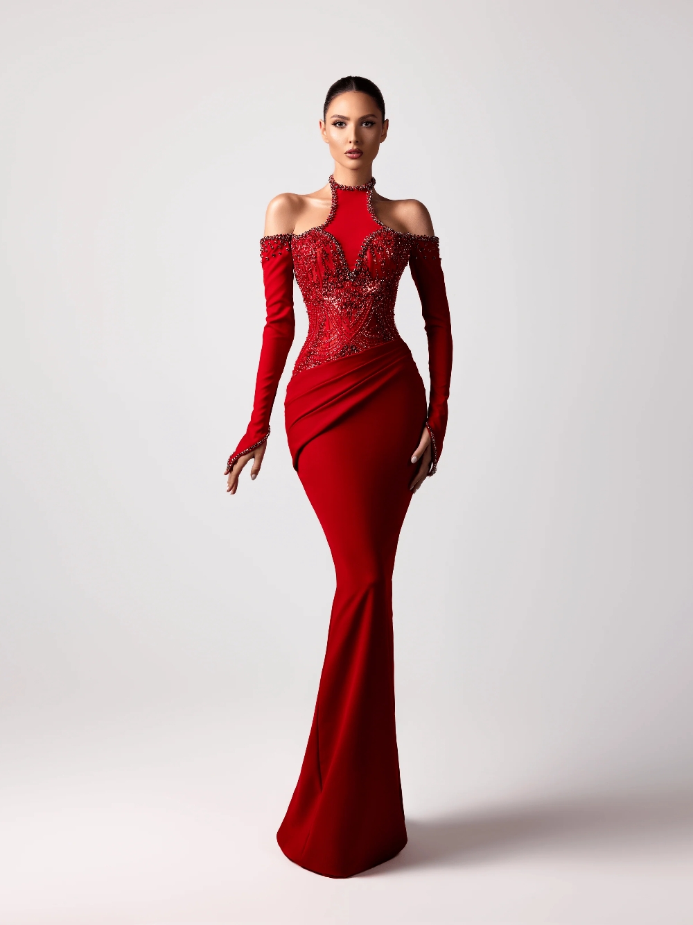 Kırmızı Seksi Halter Abiye Yen - Formal Gala Wear Women incelemesi ve fiyatı