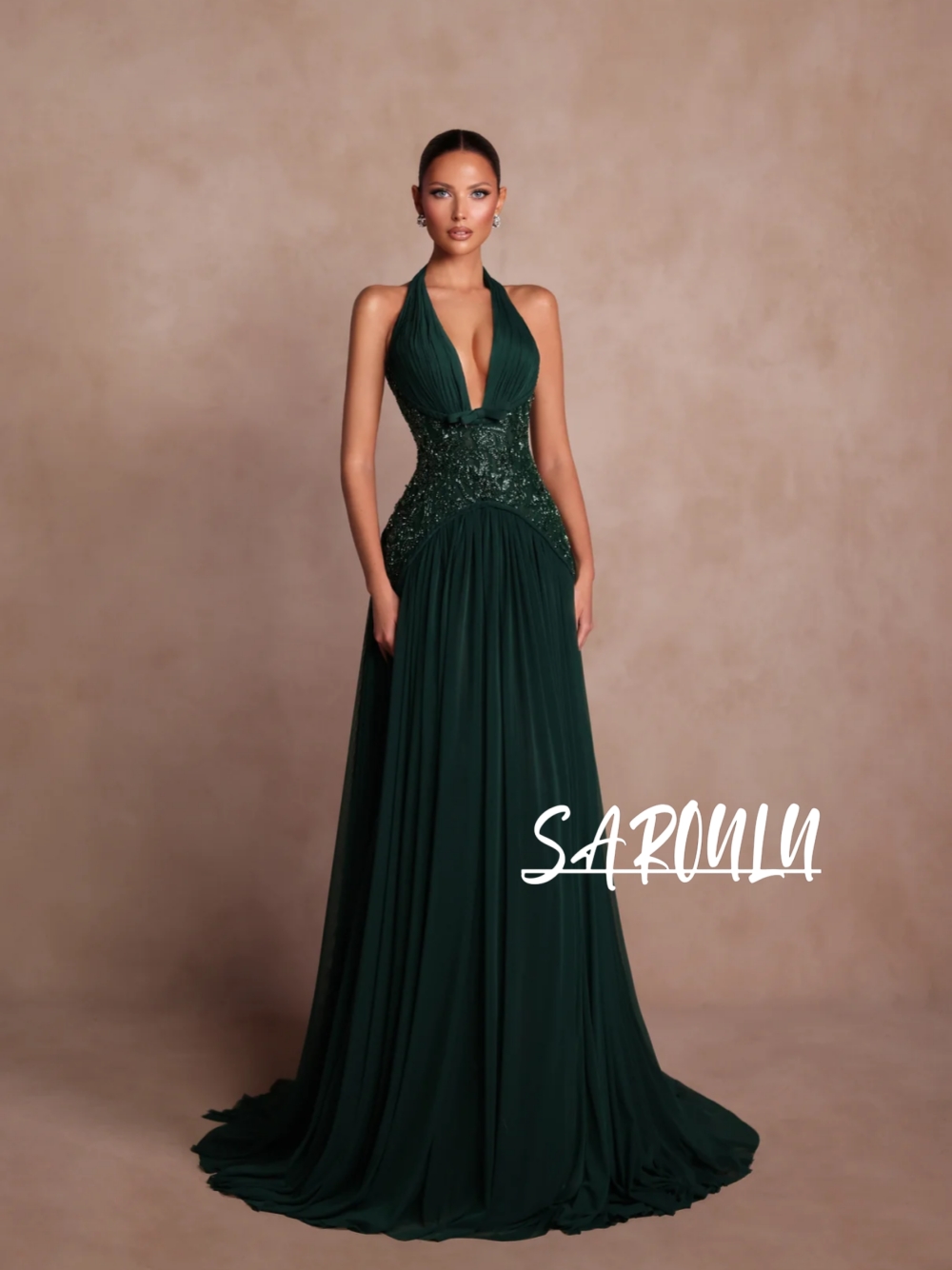 Artı Boyutu Yeşil A Line Abiye - Formal Gala Wear Women incelemesi ve fiyatı