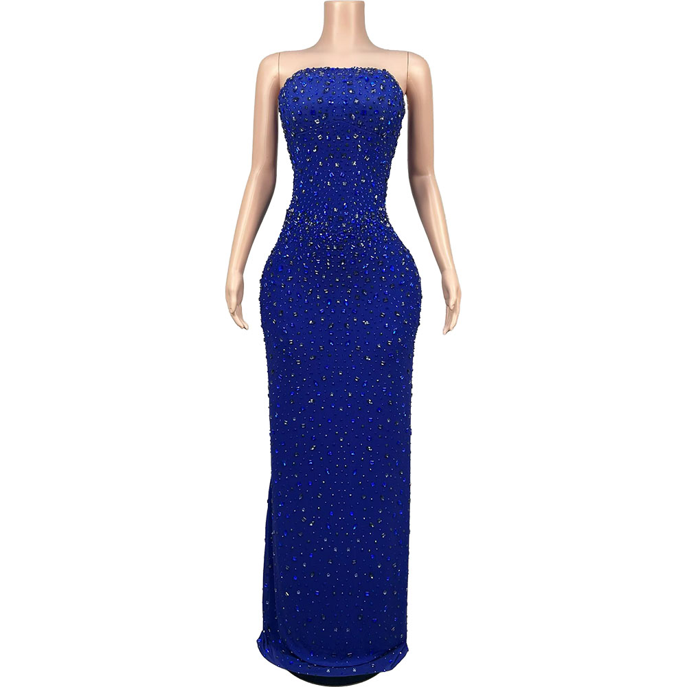 Işıltılı Yapay Elmas Mavi Stra - Formal Gala Wear Women incelemesi ve fiyatı