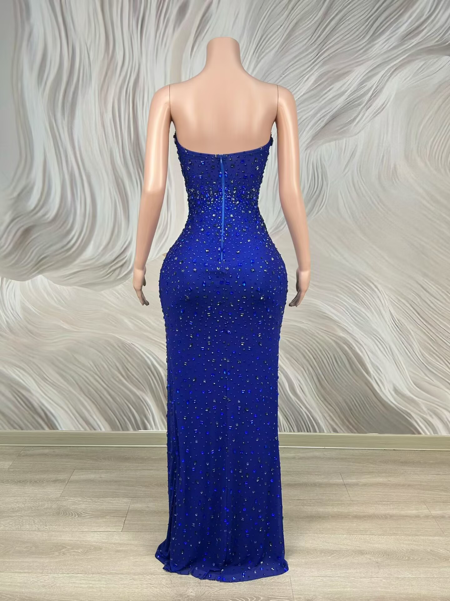 Işıltılı Yapay Elmas Mavi Stra - Formal Gala Wear Women incelemesi ve fiyatı