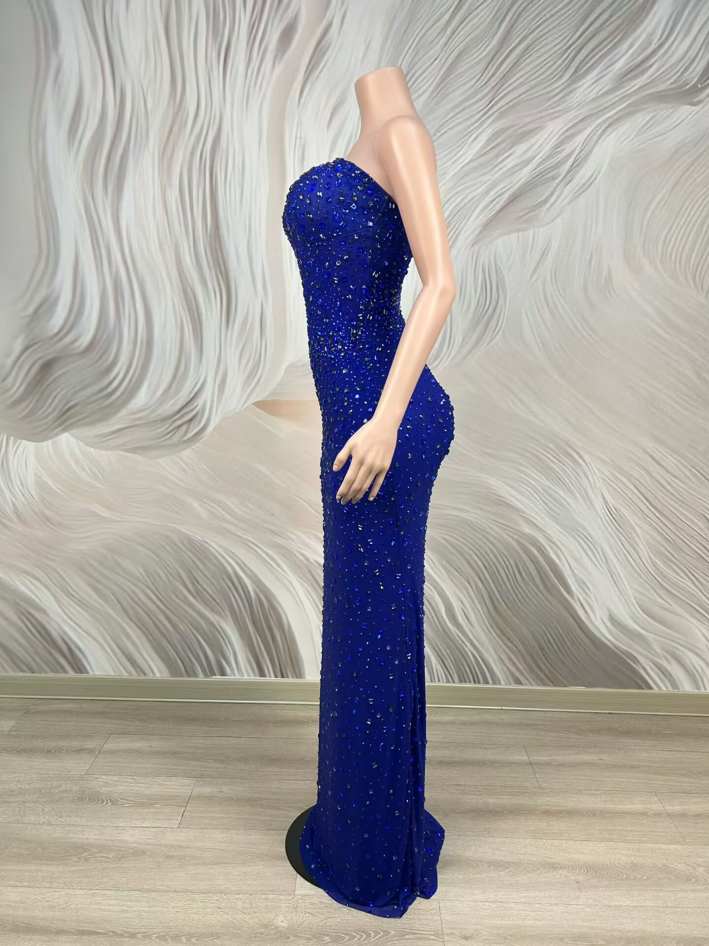 Işıltılı Yapay Elmas Mavi Stra - Formal Gala Wear Women incelemesi ve fiyatı